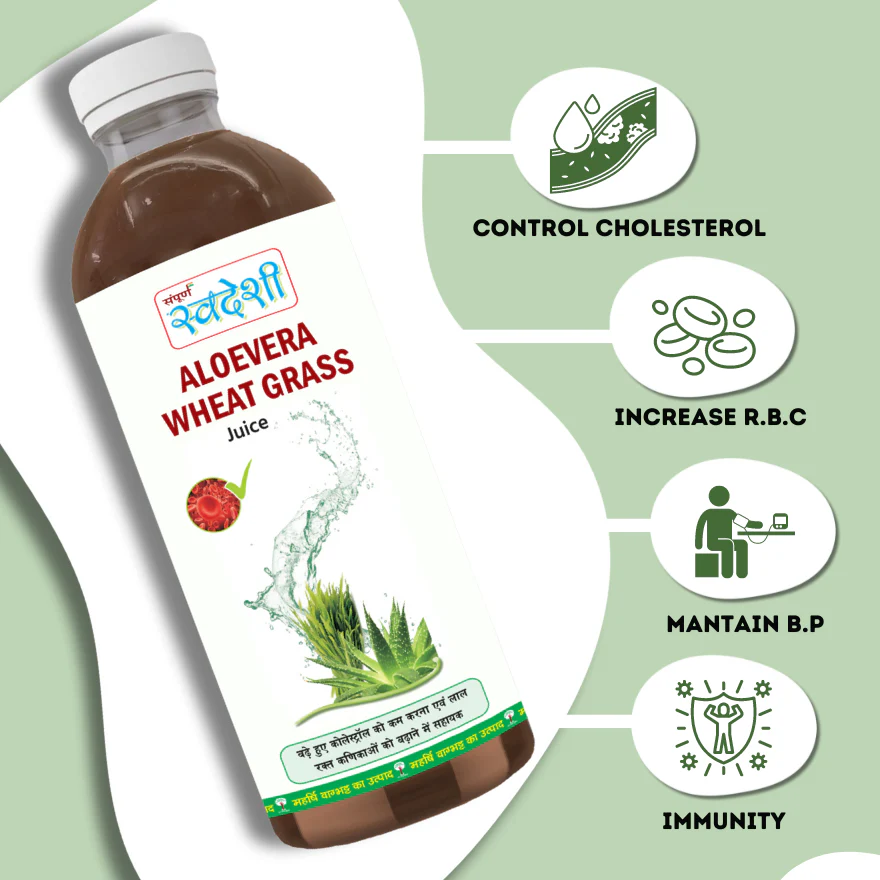 Aloe Vera Wheat Grass Juice 1000 ml - Image 3